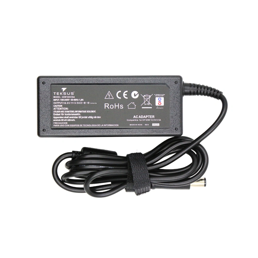 Teksus Laptop Adapter Compatible For HP 65w | 18.5v/3.5a | 7.4mm x 5.0mm Big Pin view 2